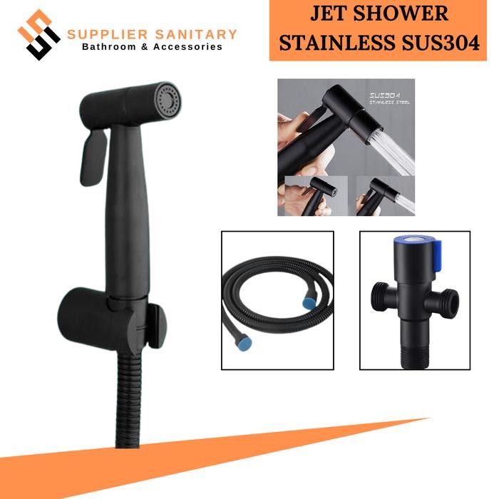 Paloma - Jet Shower Stenlies Paket Stop Kran Black