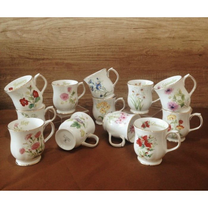 TERLARIS Saint James Monthly Ceramic Mug Cangkir gelas bulan birthday st james