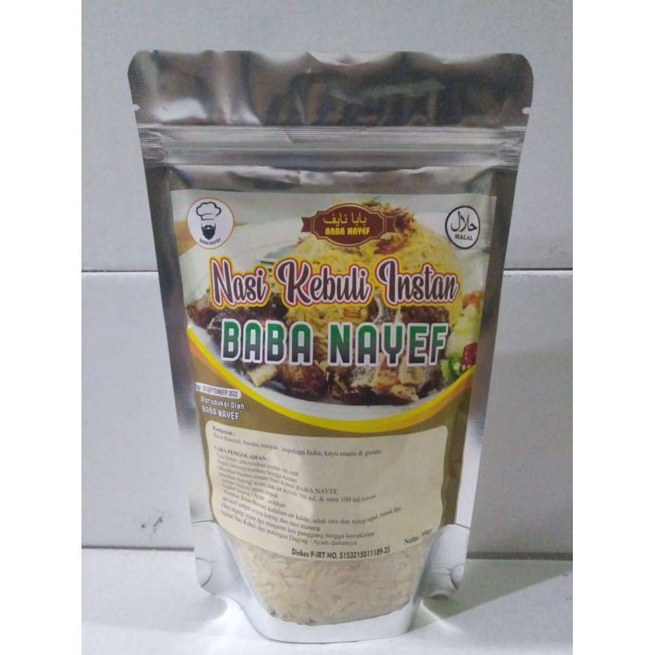 

Sale Nasi Kebuli Instan Baba Nayef Beras Basmati Plus Bumbu