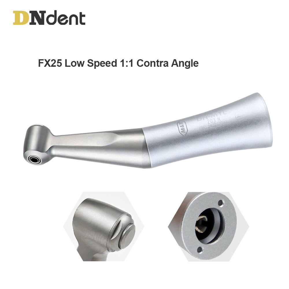 CIF Dental Low Speed Button Chuck Stainless Steel Contra Angle Handpiece E-type connection For Air M