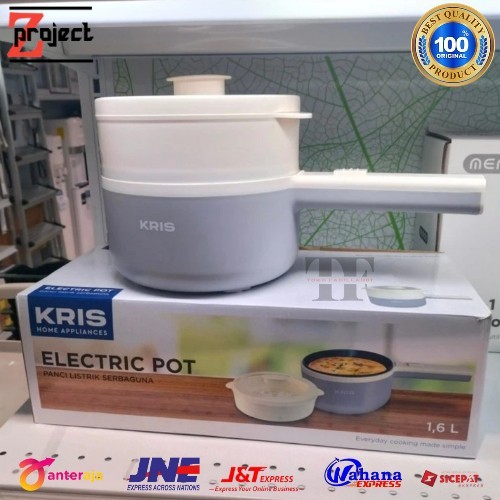 KHUSUS GOSEND KRIS Panci Elektrik Serbaguna 1,6 Liter Panci Kukus Panci Listrik