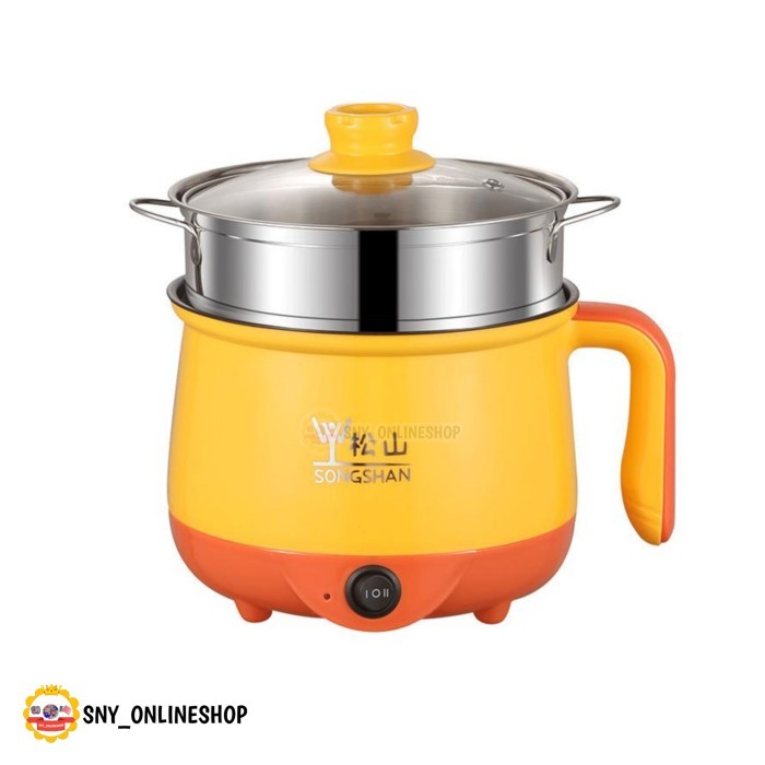 Panci Listrik 1,5L Liter Kuning Panci Elektrik 18cm Serbaguna Cooking Pot Anti Lengket