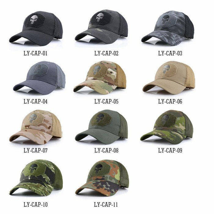 Topi Outdoor Skull Emerson Velcro Tactical Army Original Import