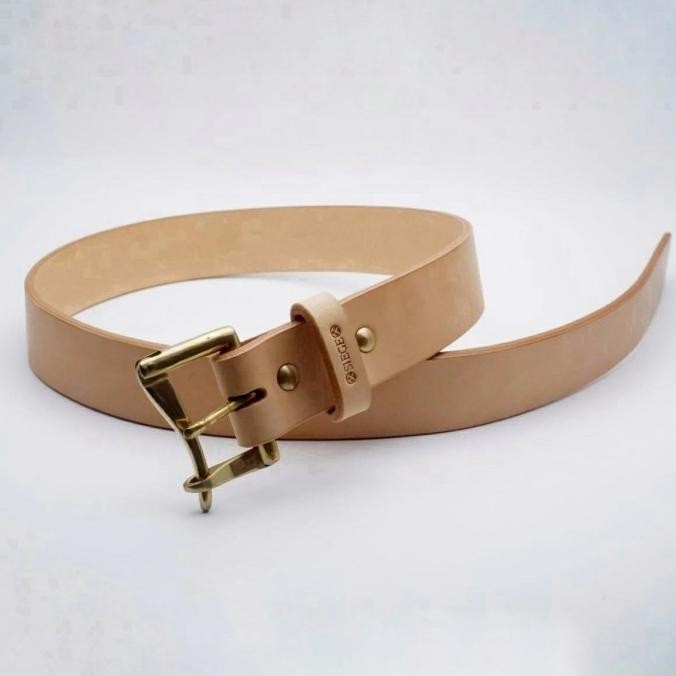 Belt, Sabuk Kulit Pria - Buckle1 Solidbrass - Kuningan