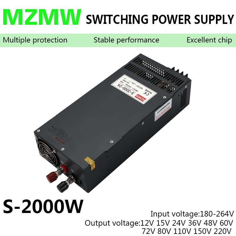 GANC 2000W Switching Power Supply AC 180-264V TO DC 12V 15V 24V 36V 48V 60V 72V 80V 110V 150V 220V I