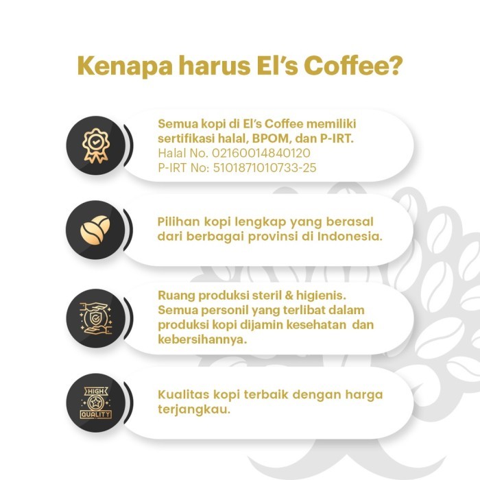 

Promo Terbatas El'Specialty Coffee Java Frinsa By El'S Coffee Aman