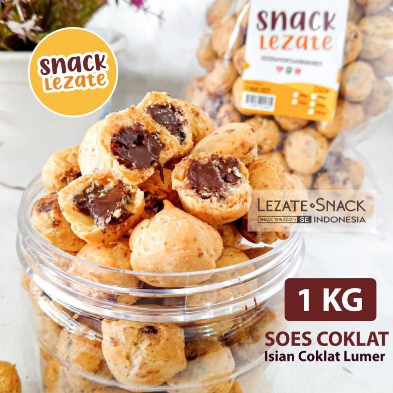 

gh-45 Soes Kering Coklat Lumer Kemasan 500 gr / Cemilan Soes Coklat Lelehan Coklat lumer Terlaris