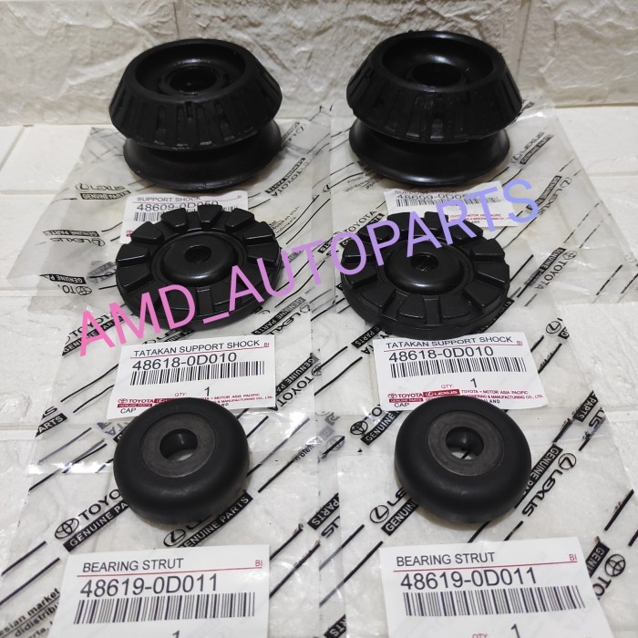 Karet Support Shock Set Tatakan & Bearing Support Vios Gen 2 Yaris 6Pc