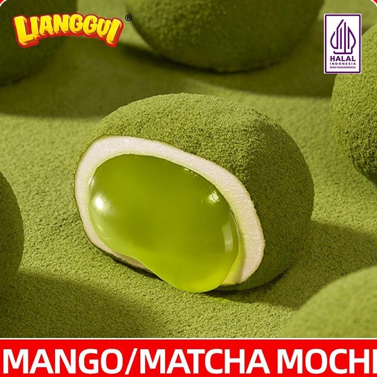 

gh-67 HALALLianggui Mochi Daifuku Lembut 25g - Rasa Matcha & Mangga, Camilan Viral Jepang, Manis dan Kenyal, Snack Kue Lebaran Sale