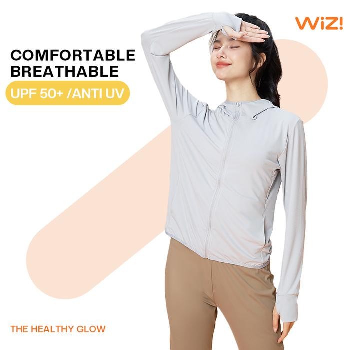 Wizi Pelindung Matahari Wanita Pakaian Pelindung Matahari Berkerudung Tops Olahraga Outdoor Mt02
