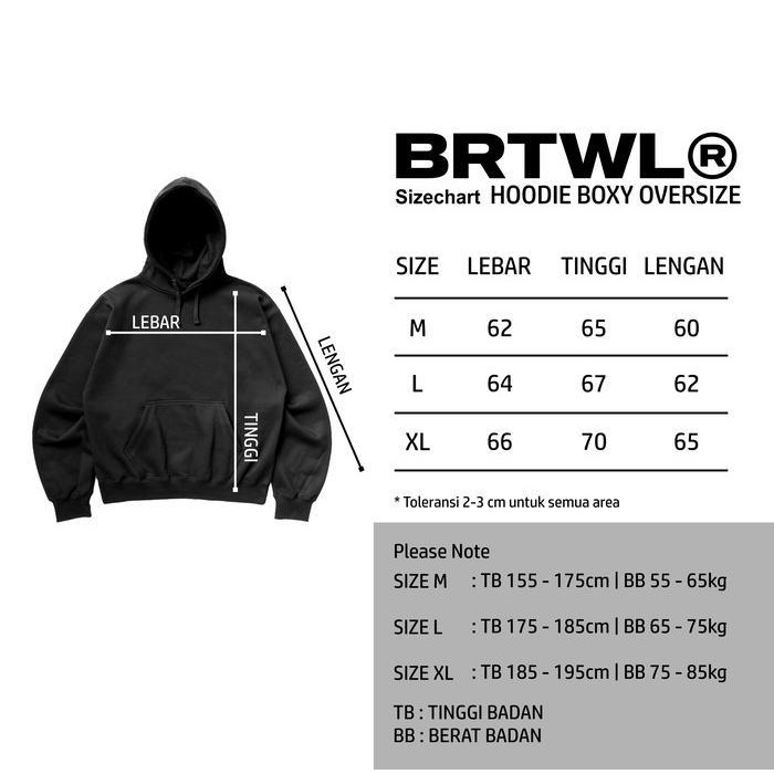 Brtwl | Hoodie Boxy Oversize | Drippin Promo Terbatas