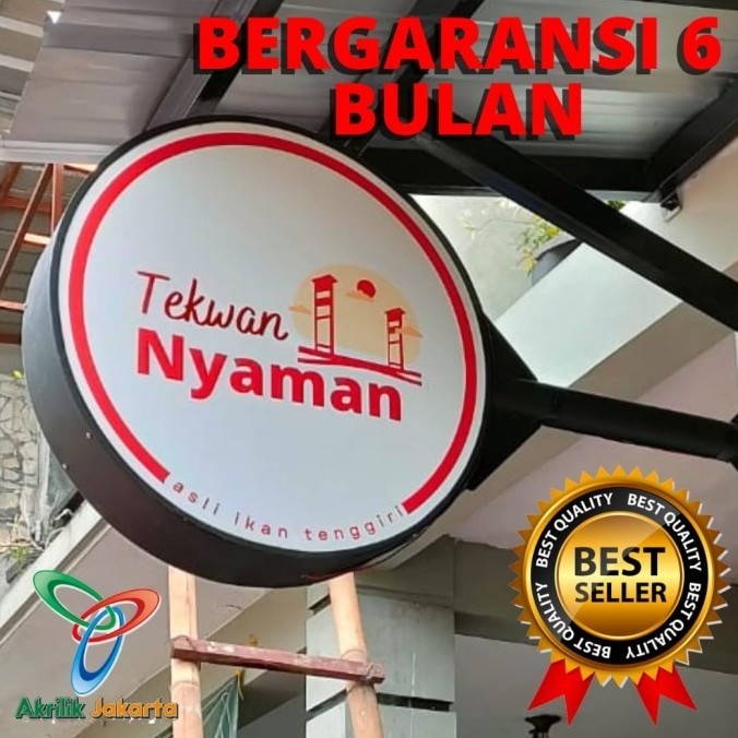 neon box bulat diameter 50cm