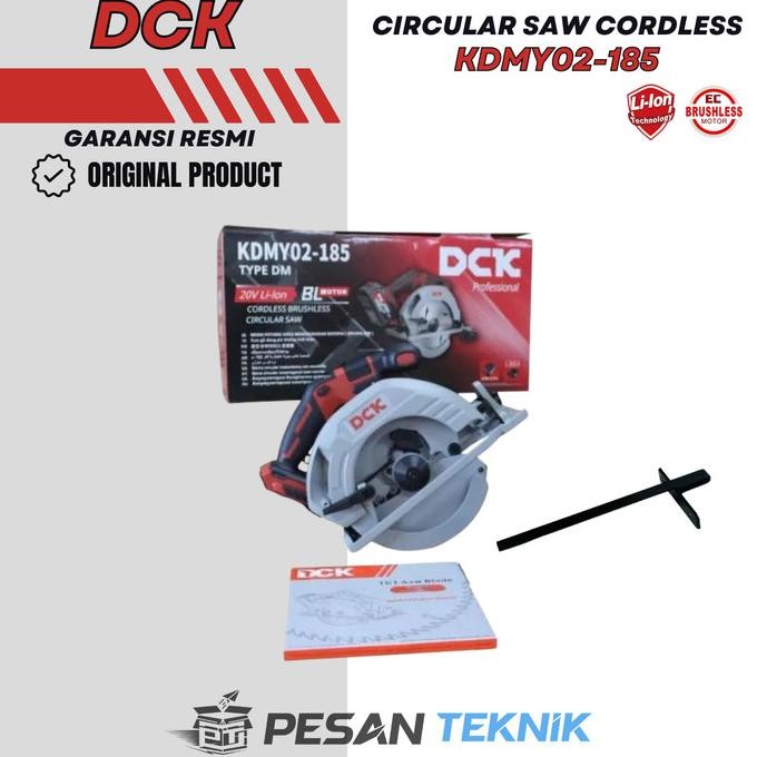Mesin Gergaji Kayu Baterai Circular Saw Cordless Dck Kdmy02-185 Pertukangan