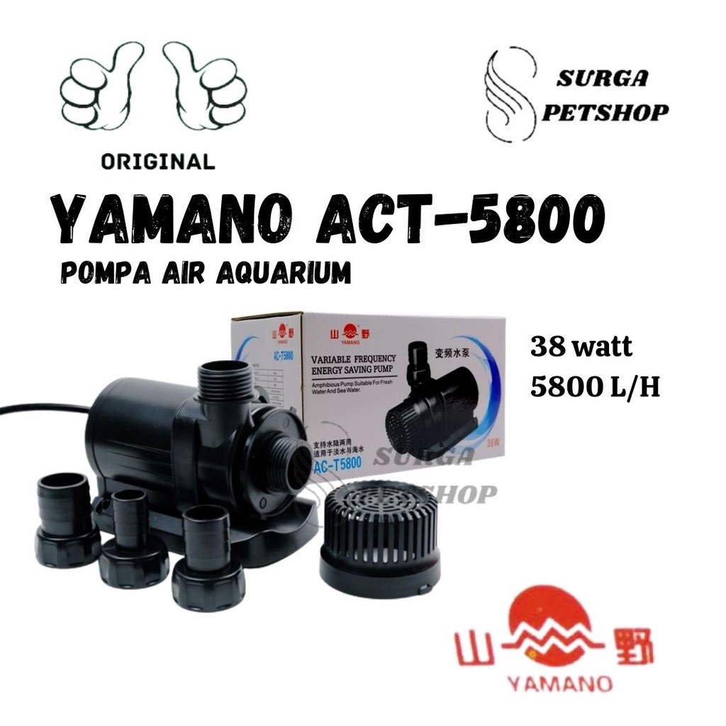 YAMANO ACT 5800 Pompa Air Celup Water Pump Aquarium Akuarium Kolam Ikan Low Watt Daya Rendah ACT5800