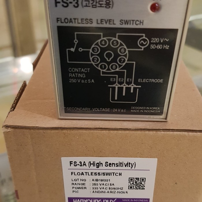 FLOATLESS LEVEL SWITCH HANYOUNG FS-3A / FS3A