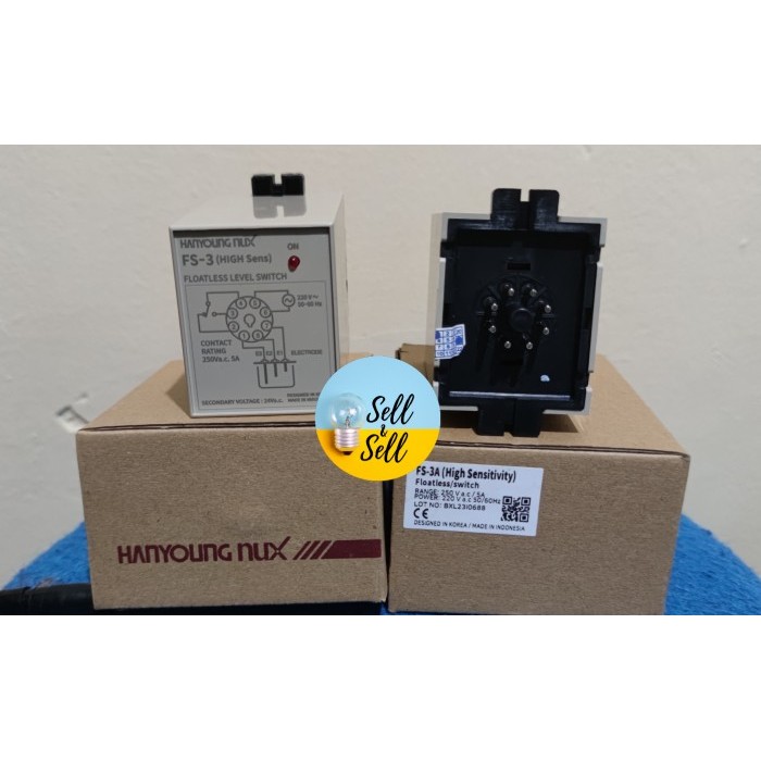 FLOATLESS LEVEL SWITCH FS-3 HANYOUNG NUX / WLC HANYOUNG FS3 (220VAC)