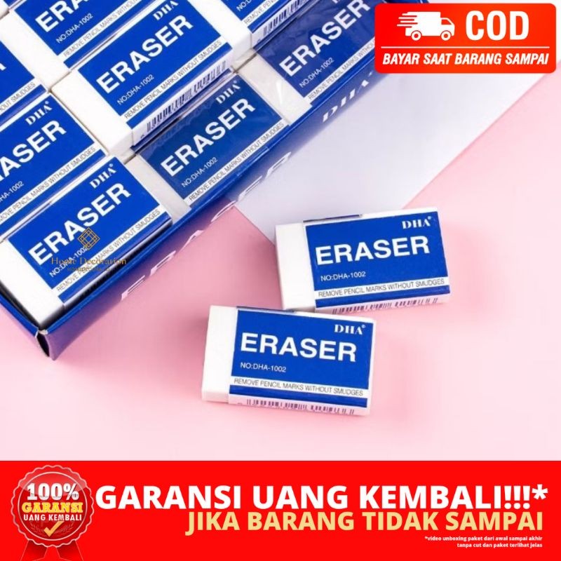 

(HOMEDECORA_ID) 1PCS BERGARANSI PENGHAPUS ERASER PUTIH JAMBI