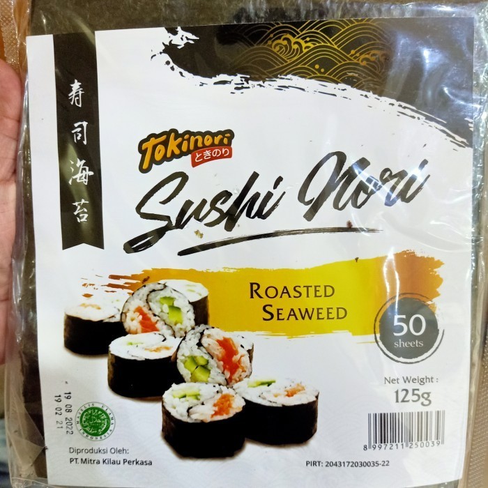 

BARANG TERLARIS TOKINORI SUSHI NORI 50 SHEETS/125 GRAM