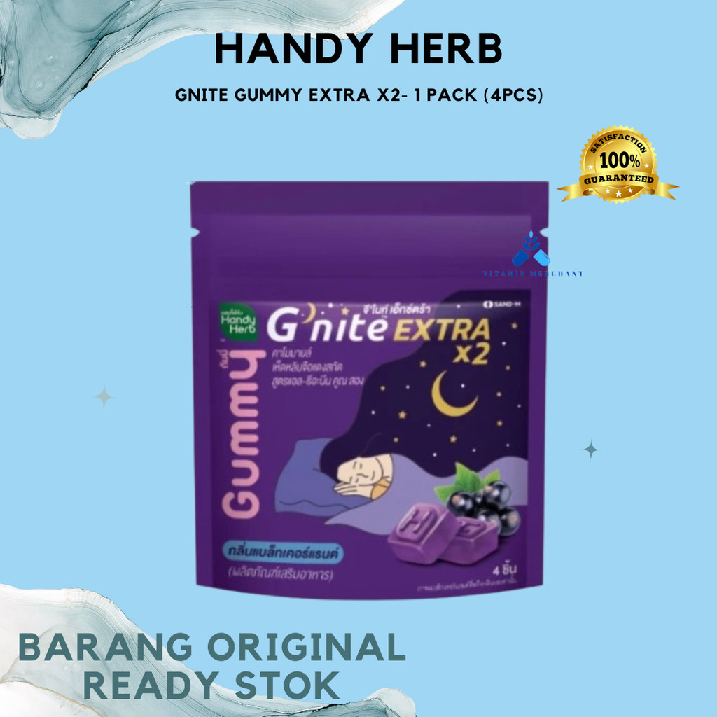 

Handy Herb GNite Gummy Extra x2- 1 Pack (4pcs)