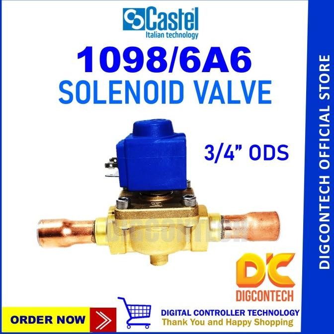 Promo Solenoid Valve Castel 3/4" Ods 1098/6A6 Solder Las