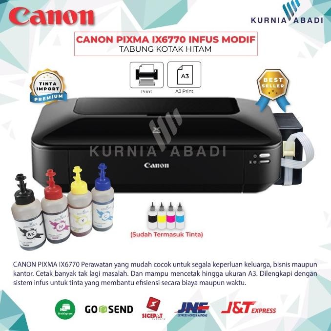 Printer Canon Pixma Ix6770 Print Only A3 Infus Tabung Kotak Kode 4573