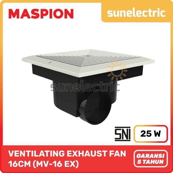 uk-12 Maspion MSP MV-16EX Ceiling / Plafon Exhaust Sirroco Ventilang Fan Hexos 6 Inch / 16 cm MV 16 