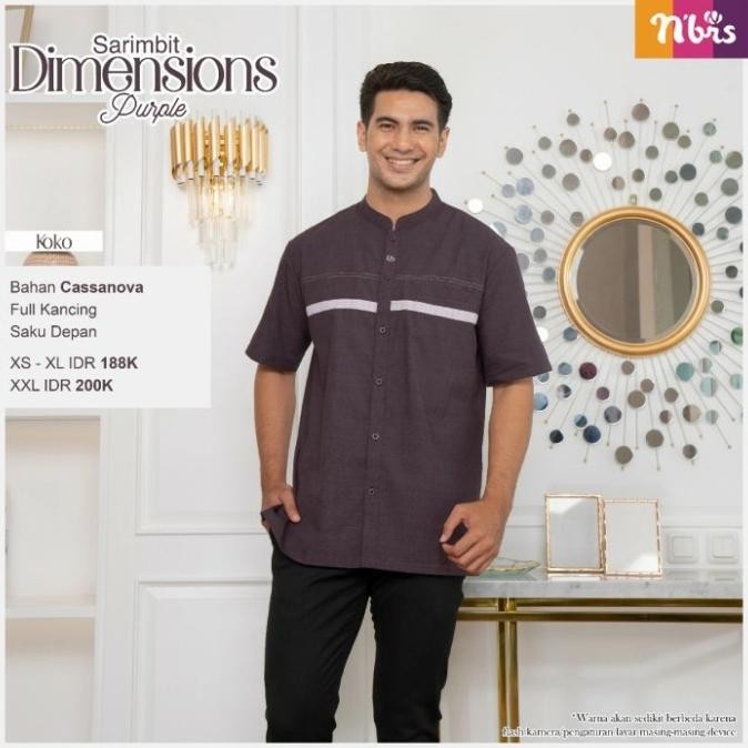 Terlaris Baju Koko Pria Lengan Pendek Panjang Cowok Sarimbit Dimensions Nibras Original