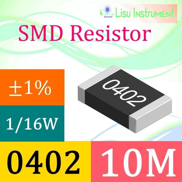 Baru (10) 10M 0402 1% Thick Film Resistors SMD Chip Resistor 10M lisu992 dijamin