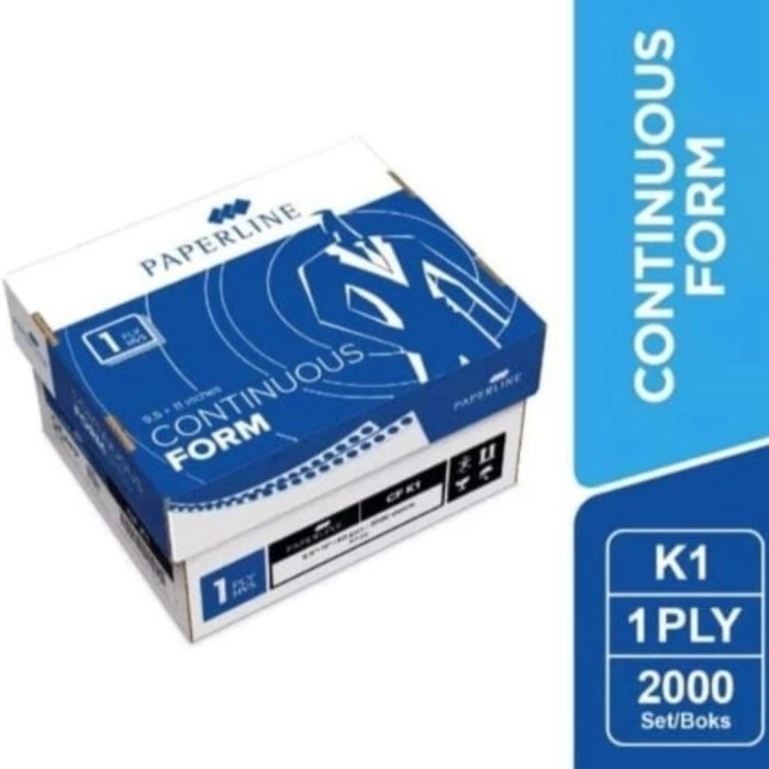 

continuous form / kertas komputer 1 ply 9.5 x 11 ( K1) kecil paperline