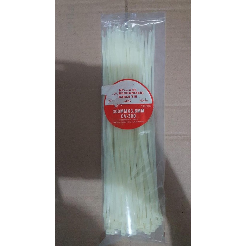

:0:0:0] Kabel Ties Cable Tie 3.6 x 300mm (30cm) CV 300 Kualitas baik - Putih