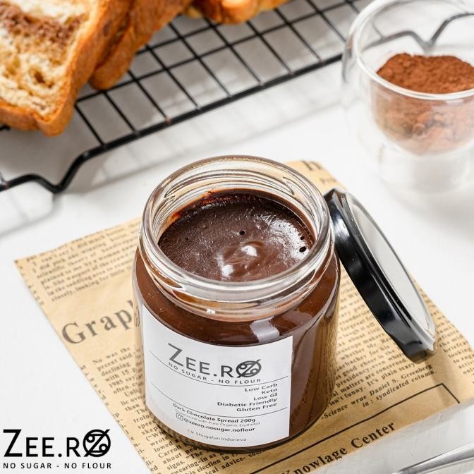 

ZEERO DARK CHOCOLATE SPREAD /NOSUGAR/GLUTEN FREE/NO PRESERVATIVE