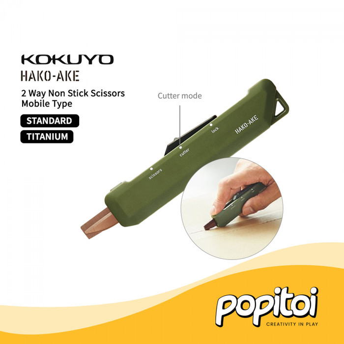 

KOKUYO HAKOAKE 2-Way Non-Stick Scissors Gunting