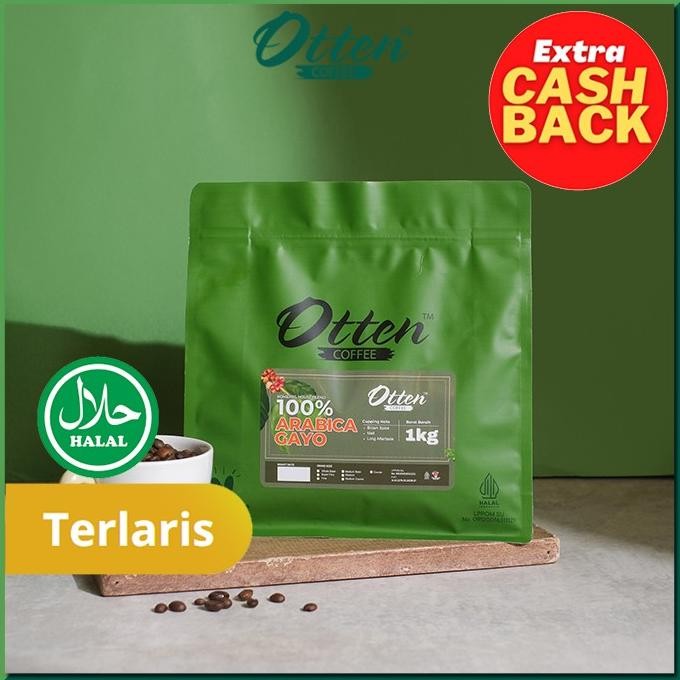 

KOPI 100% FULL ARABICA GAYO KOMERSIAL 1KG - BIJI / BUBUK KOPI COMMERCIAL HOUSE BLEND OTTEN COFFEE