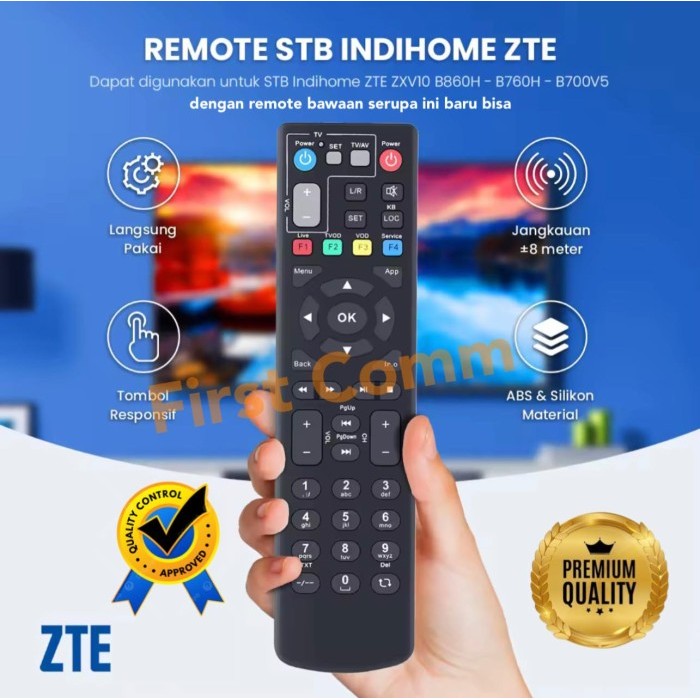 Remote STB Indihome - ZTE B860H - Remote DVB MNC Player (NEW)