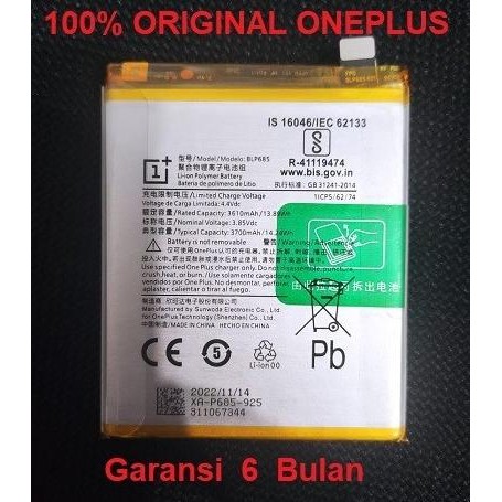 Battery Baterai Batre Oneplus 6T 7 BLP 685 Original Terlaris
