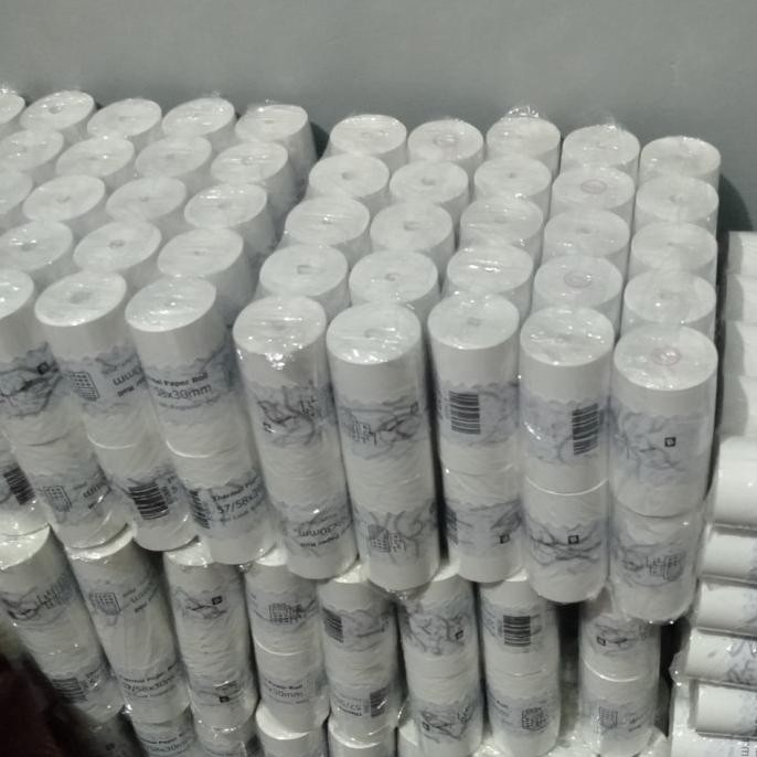 

Kertas Thermal 58x30 57x30 Cetak Biru CORELESS 100 roll