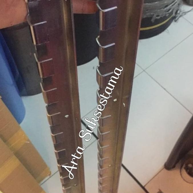 Bracket Rel Penggantung Tirai PVC 100cm Stainless Steel Terlaris