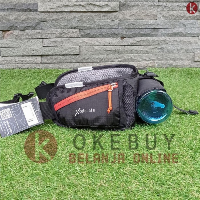 Tas Running Belt Eiger 910005395 Black XCelerate Waist Bag
