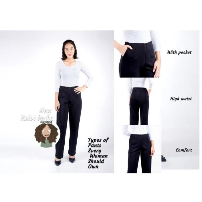Kulot Panjang Scuba New / Kulot Wanita / Kulot Big Size / Kulot Kerja