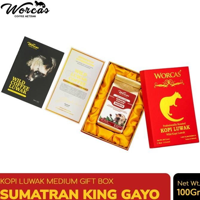 

WORCAS KOPI LUWAK LIAR SUMATRAN KING GAYO 100GR - MEDIUM GIFT BOX