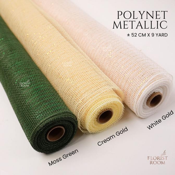 Spesial Polynet Metallic - Flower Mesh