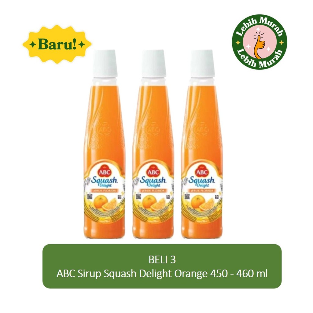 

ABC Sirup Squash Delight Orange 450 - 460 ml x 3