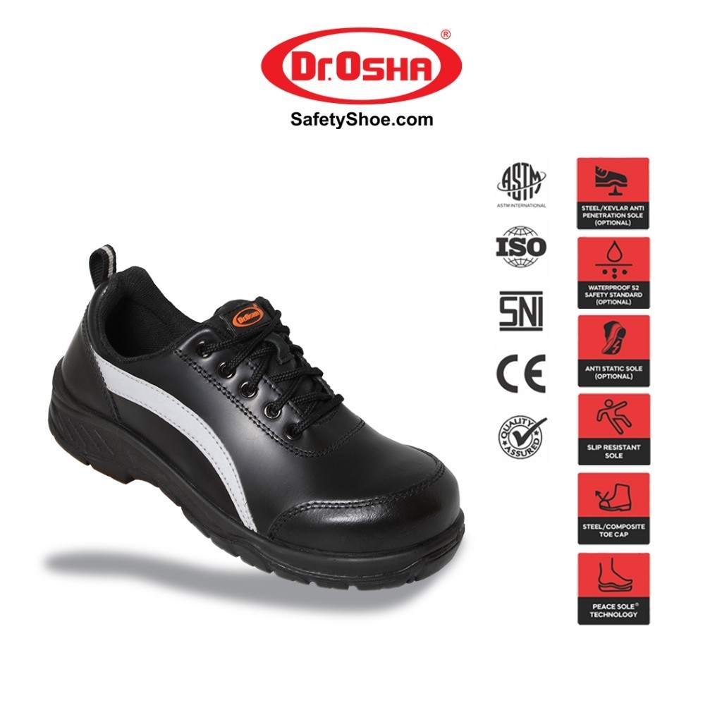 Dr OSHA Axiom 3168 S2 Composite Waterproof Safety Shoes - Black