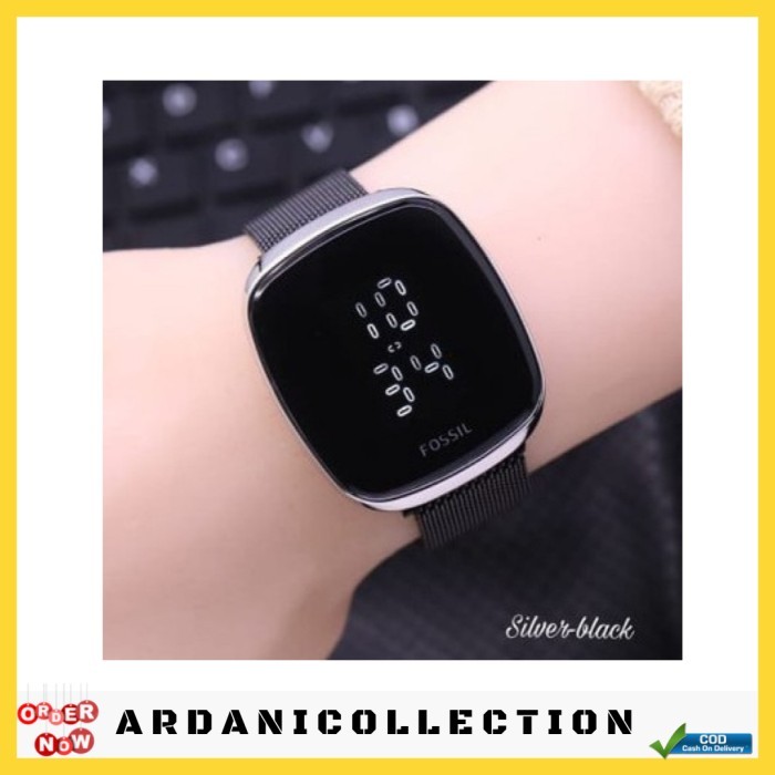 Jam Tangan Wanita Fossil 8758 Segi Magnet Jam Tangan Digital Fossil