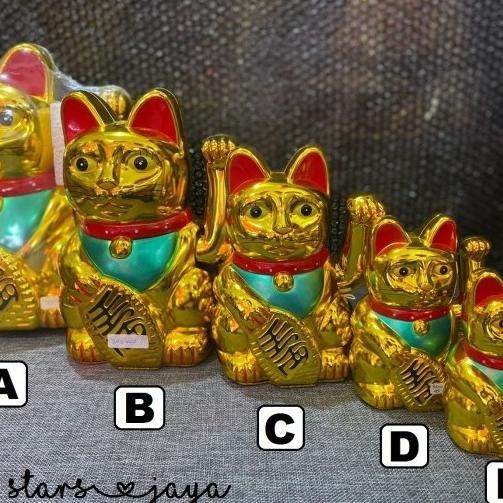 Produk Terbaik] Dekorasi Hiasan Kucing Hoki Rejeki Tangan Bergerak, Size Besar
