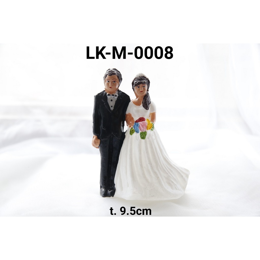 LK-M-0008 Topper cake hiasan kue tart lokal pengantin wedding (MAINAN LOKAL)