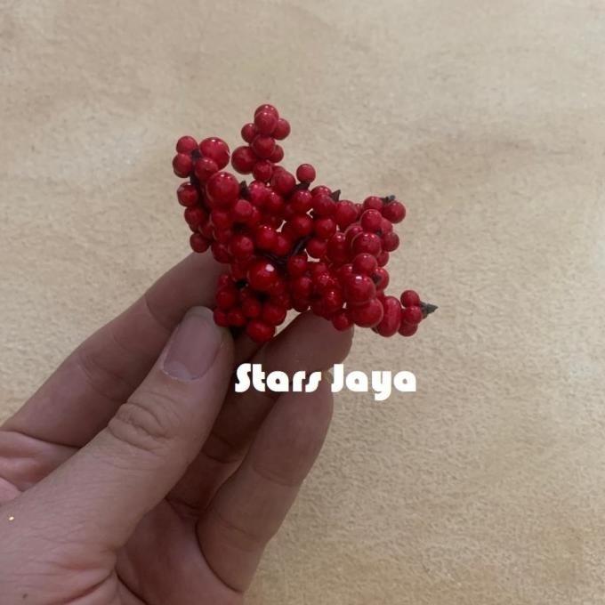favorit] Hiasan buah ceri kecil, Buah ceri artificial, Dekorasi natal imlek