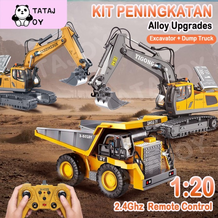 Product Laris 2.4Ghz Rc Excavator Paduan Mainan Rc Rc Truk Truk 11 Saluran Excavator
