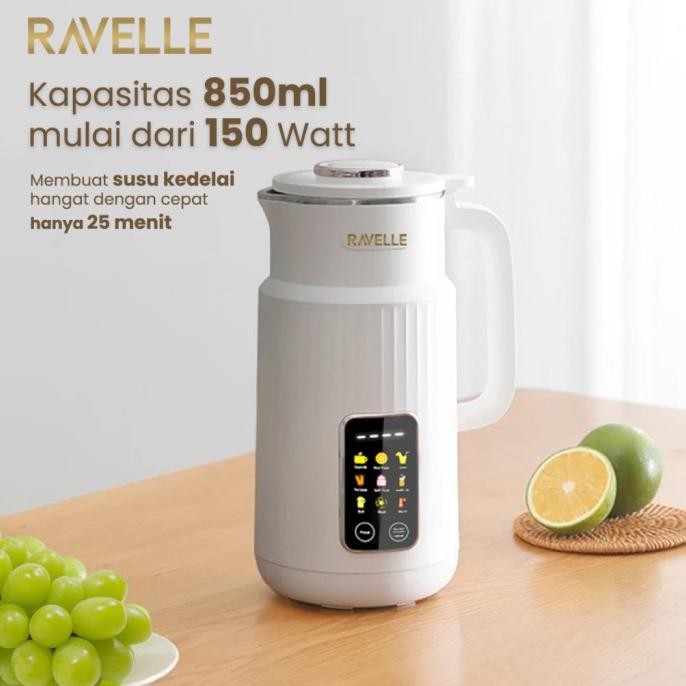 

RAVELLE Digital Soymilk Maker - Mesin Pembuat Susu Kacang Kedelai OS17