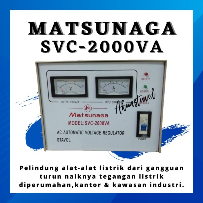Stavolt Matsunaga Svc-2000Va - Stabilizer Listrik Matsunaga 2000 Watt